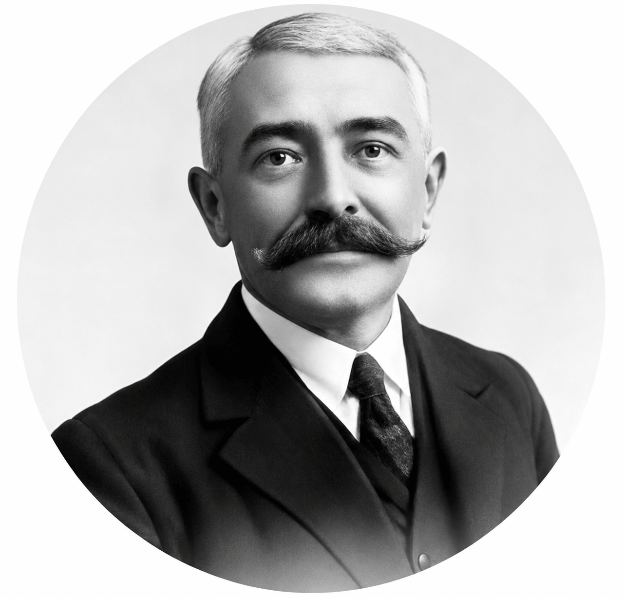 Portrait d'archive de Pierre de Coubertin, fondateur des Jeux Olympiques modernes
