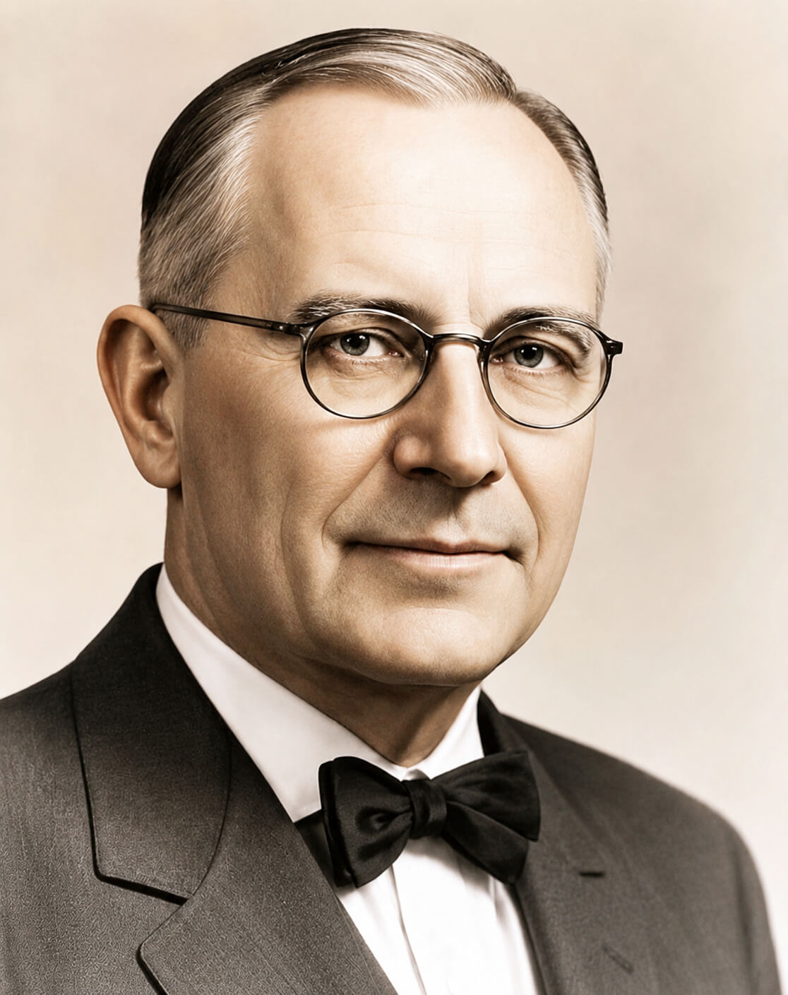 Portrait en noir et blanc de Herbert J. Taylor, fondateur du Critère des Quatre Questions du Rotary
