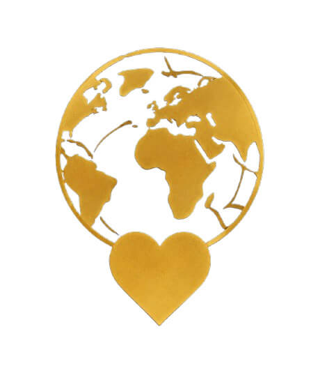 Logo monde et cœur — sport fraternel