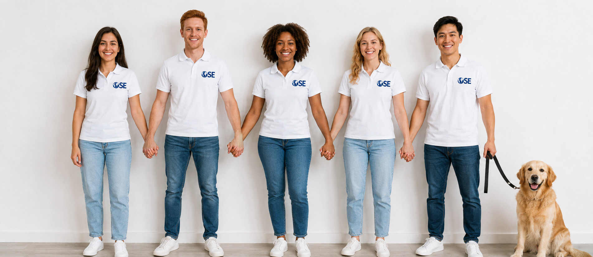 Chaîne de jeunes ambassadeurs OSE de cultures différentes, symbolisant la fécondité humaine d'un OSE Pays