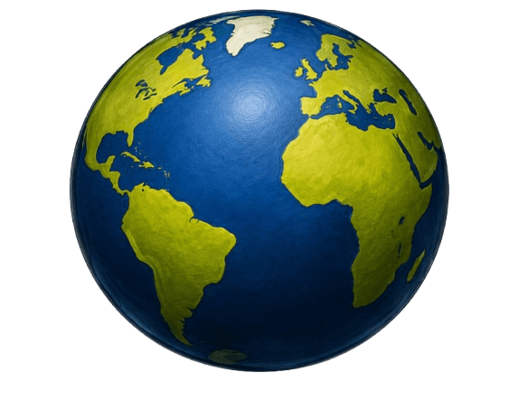 Vue symbolique du monde représentant OSE, le réseau international d'échange sportif étudiant